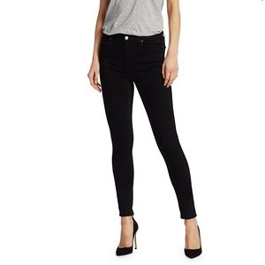 7 for all mankind black high waist skinny jeans